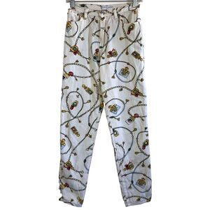 COTTONADE PARIS sz XS Denim Luxury Jeans Hi Rise Y2K Jewelry Perfume Pearls